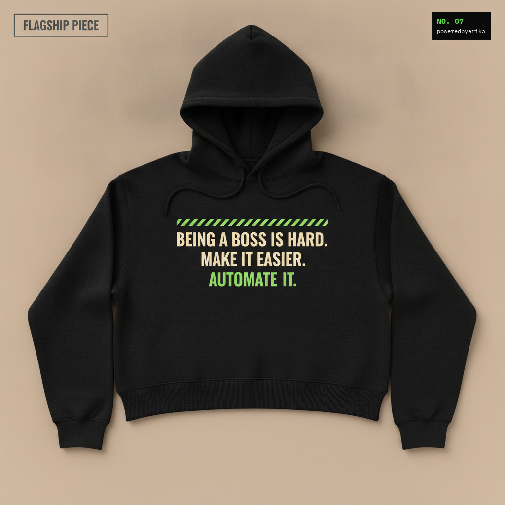 Being A Boss Is Hard Cropped Hoodie