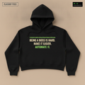 Being A Boss Is Hard Cropped Hoodie